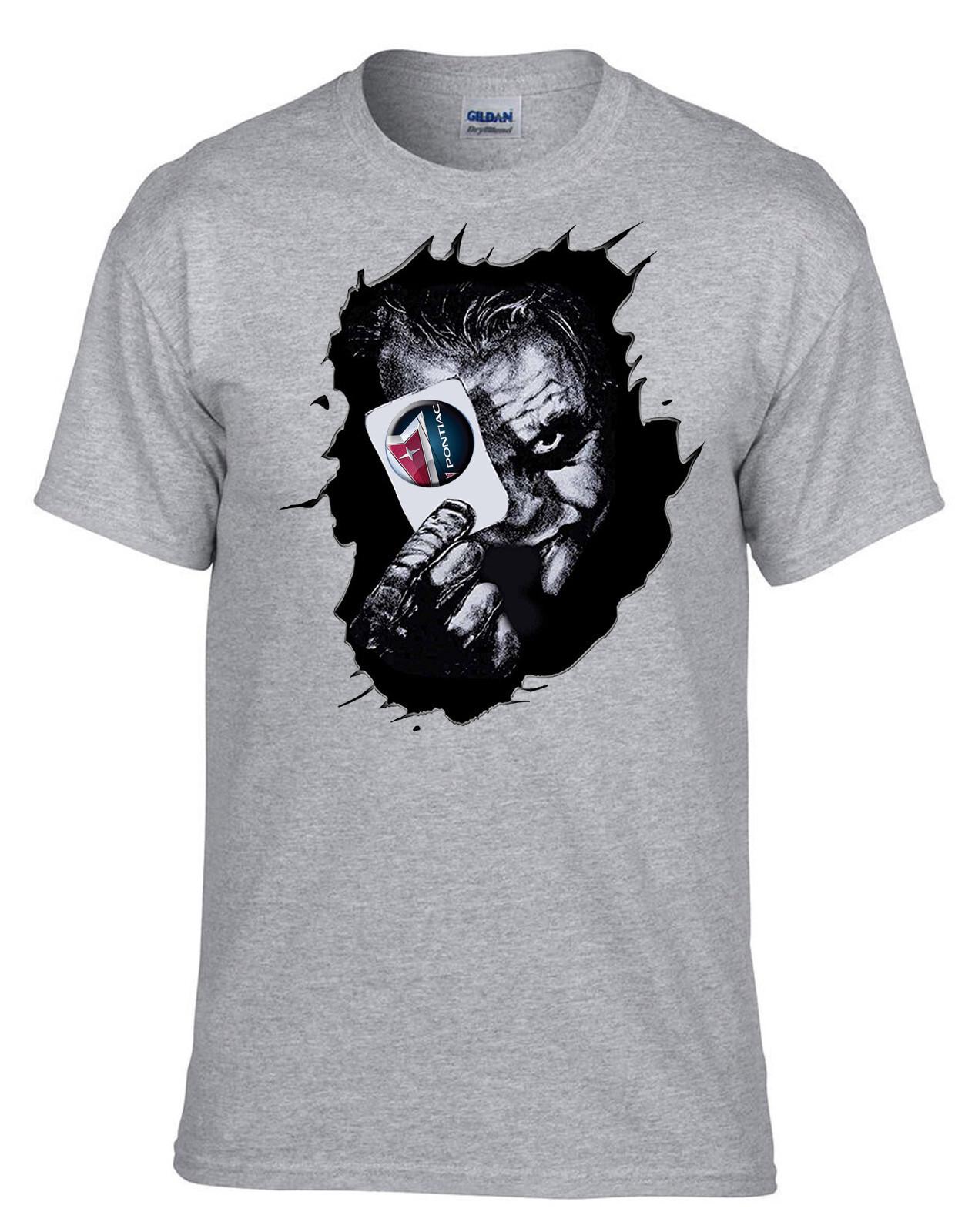 26 Pontiac Joker Car Logo Grey T-Shirt -415_Grey- Unisex T-Shirt M