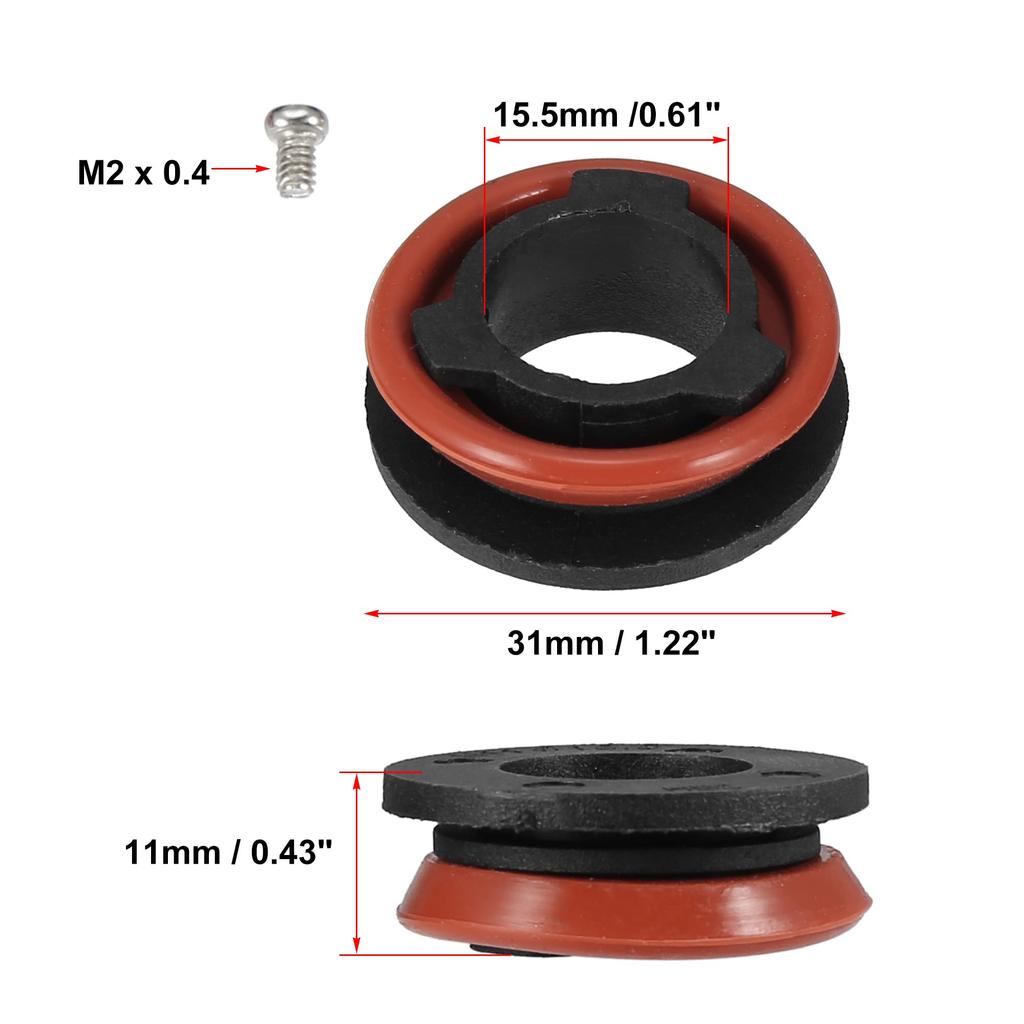 X AUTOHAUX H11 LED Headlight Adapter Base Bulb Socket Retainer Holder Universal Car Black 2pcs