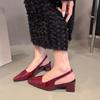 Beautiful Temperament Baotou Sandals Women's Spring and Summer 2025 New Versatile Block Heel High Heels