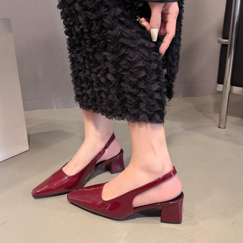 Beautiful Temperament Baotou Sandals Women's Spring and Summer 2025 New Versatile Block Heel High Heels
