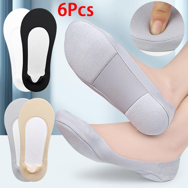 Invisible Anti-Slip Shoe Pads Women's Boat Socks Soft Shock-absorbing Sponge Insoles 2Pcs/6Pcs