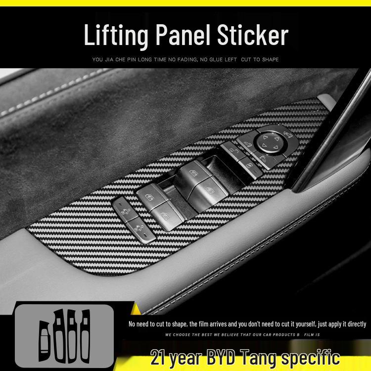 BYD Tang 21-24 Carbon Fiber Interior Anti-Kick Stickers