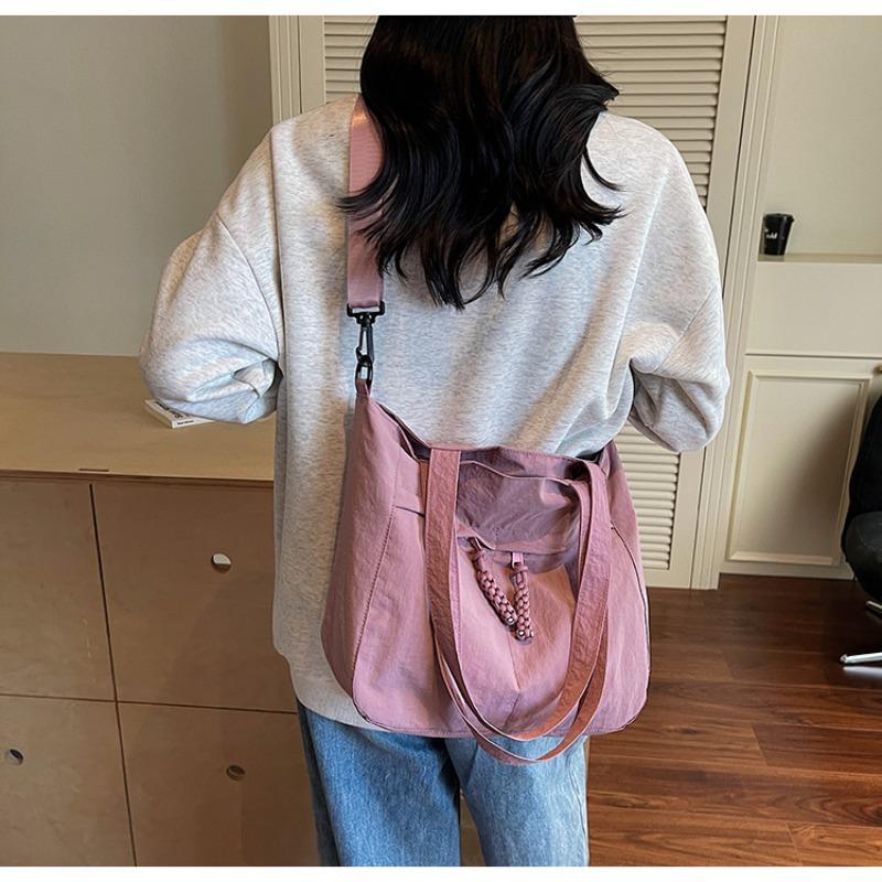 Canvas Bag Women's Large-capacity New Autumn and Winter Simple Messenger Bag Casual Shoulder Bag Commuter Tote Bag
