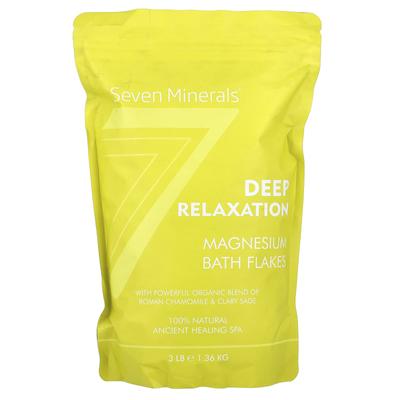 Deep Relaxation, Magnesium Bath Flakes, Roman Chamomile and Clary Sage, 3 Lb (1.36 Kg)