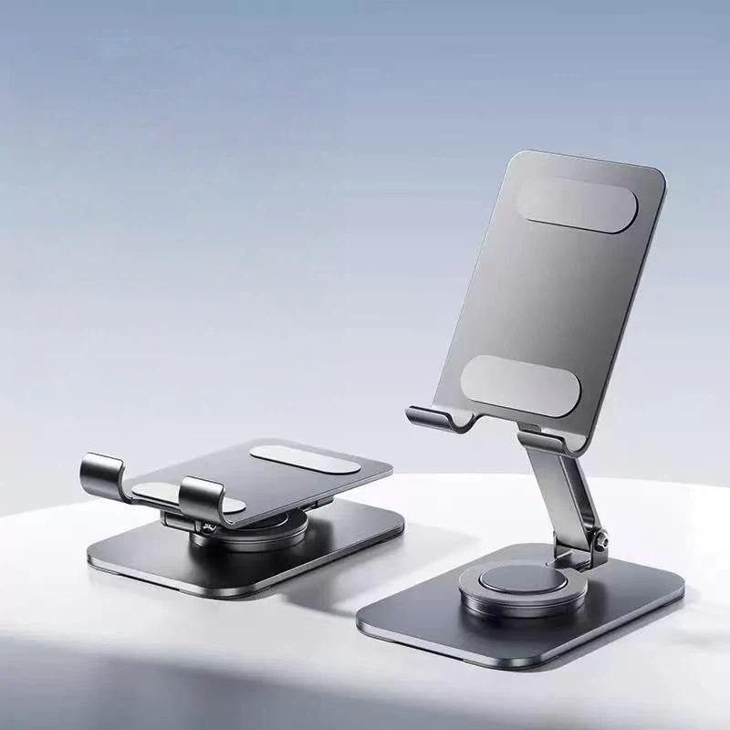 Adjustable Cell Phone Stand 720° Rotation Heavy Duty Metal Base for Desktop Office Video Calls Live Streaming