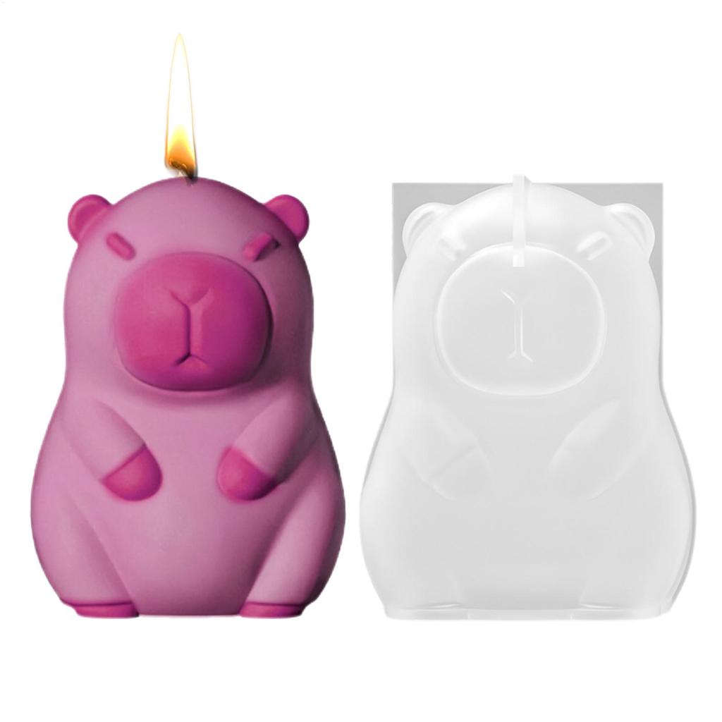 Reusable Silicone Animal Molds 3D Capybara Resin Mold Non-Stick Flexible Animal Mould For DIY Ice Cream Cake Pudding Crafting