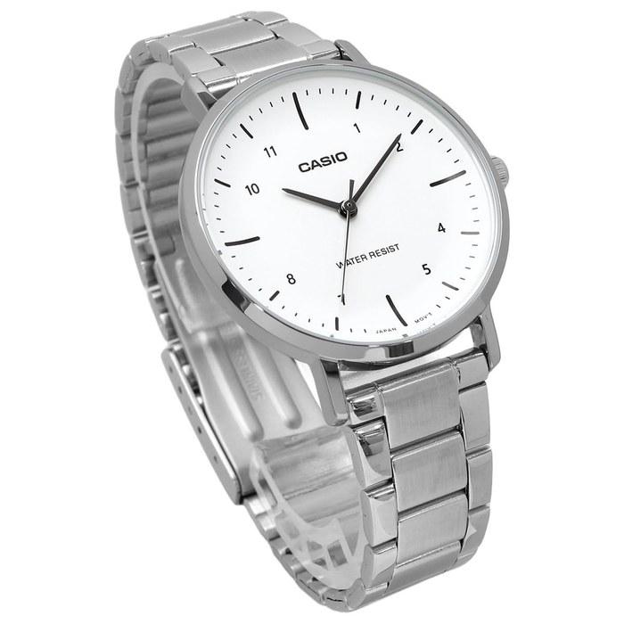 Casio LTP-VT03D-7B Women's Quartz Analog Watch, White Metal Band