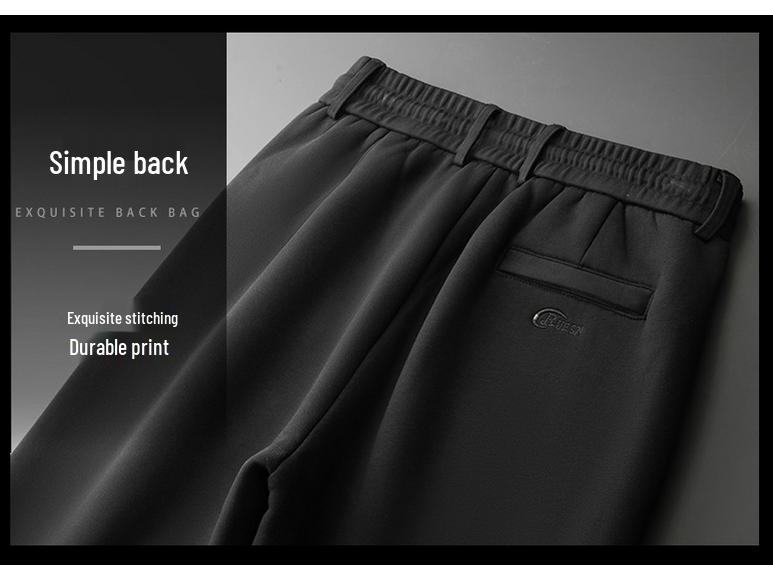 Men's Thickened Fleece-Lined Lambswool Winter Sweatpants - Warm Cotton Outerwear Pants, 86