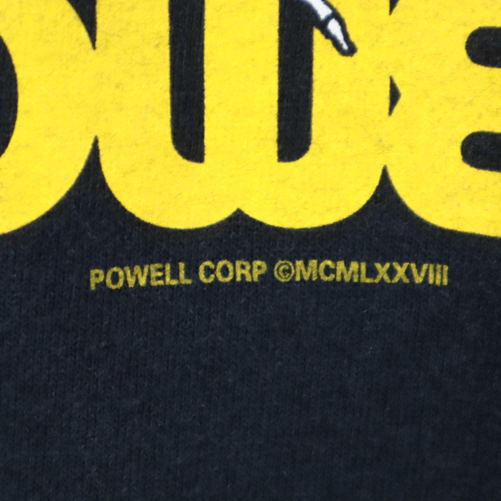 POWELL Classic Back print Short sleeve T-shirt S Navy Men's Used