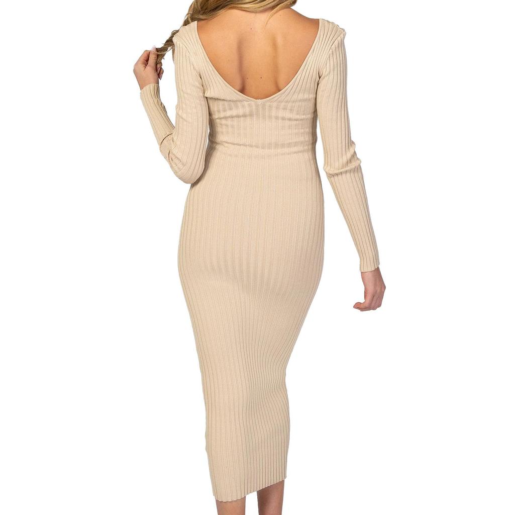 Tehotenské šaty s dlhým rukávom a výstrihom do V, slim fit, v rôznych farbách
