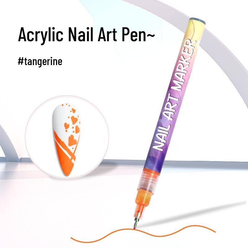Nail Art Graffiti Pen Set – 12 Quick-Drying Acrylic Colors for DIY Fingernail Painting and Outlining