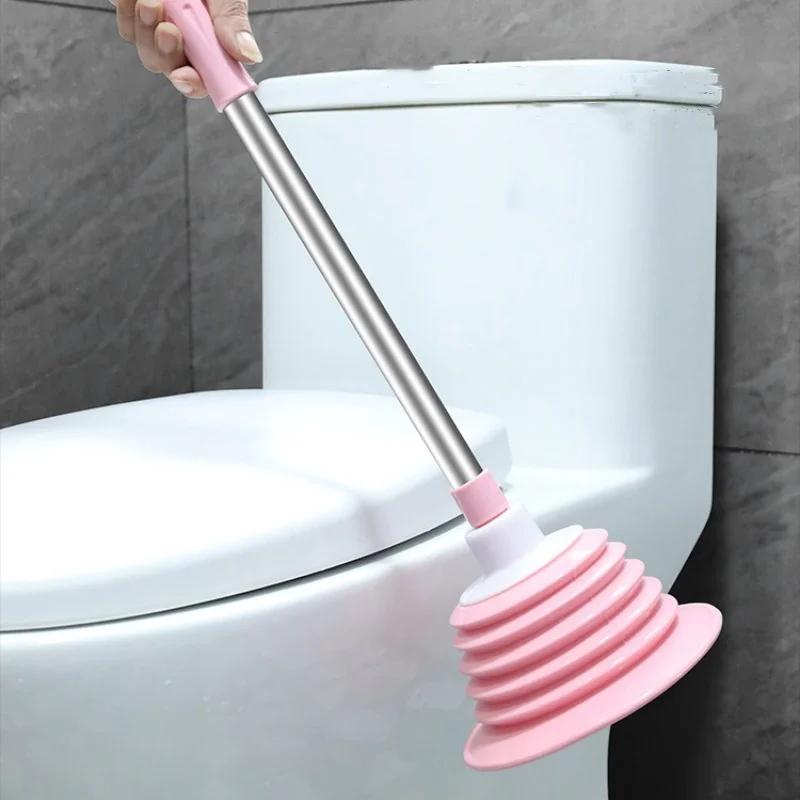 JUSTINLAU Toilettenpömpel Verstopfungsfreier Spülbeckenabfluss Rohrleitungsreiniger Saugnapf Badezimmer Kanalisation Reinigungszubehör