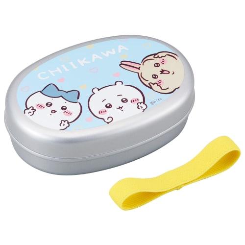 OSK Children's Aluminum Lunch Box, Medium, 350ml, Chiikawa CKW No.4, with Lunch Belt and Divider, Made In Japan, AL-5