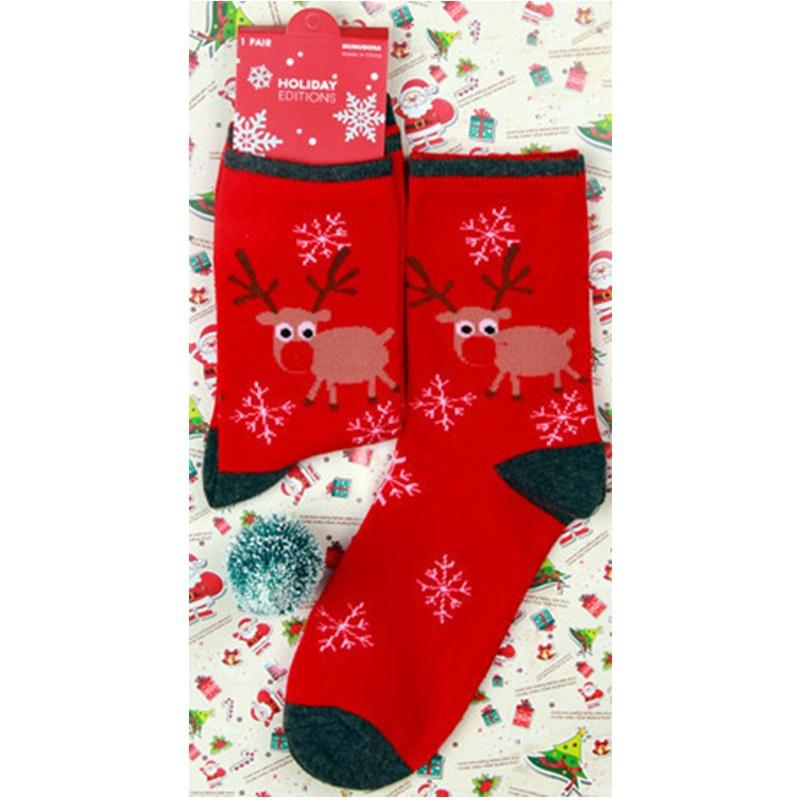 Buy Snowmen Tube Sock Red Snowflake Deer Crutch Star Snow Patchwork