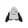 Mens Oversized Distressed Color-Block Hooded Zip-Up Sweatshirt Streetwear 2025