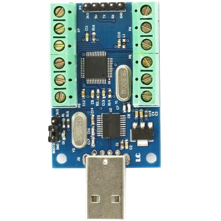 USB Interface 10-Channel 12-Bit AD Sampling Data Acquisition STM32 UART Communication ADC Module