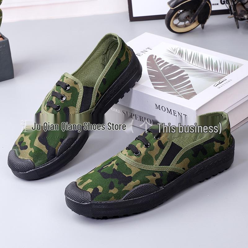 Men s High-Top Canvas Work Training Shoes with Rubber Sole 42