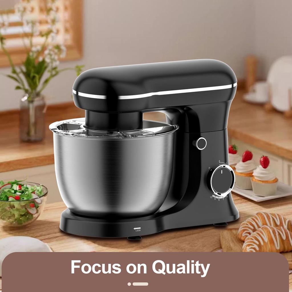 5.5L Stand Mixer: Compact Vertical Dough & Food Mixer for Home Chefs