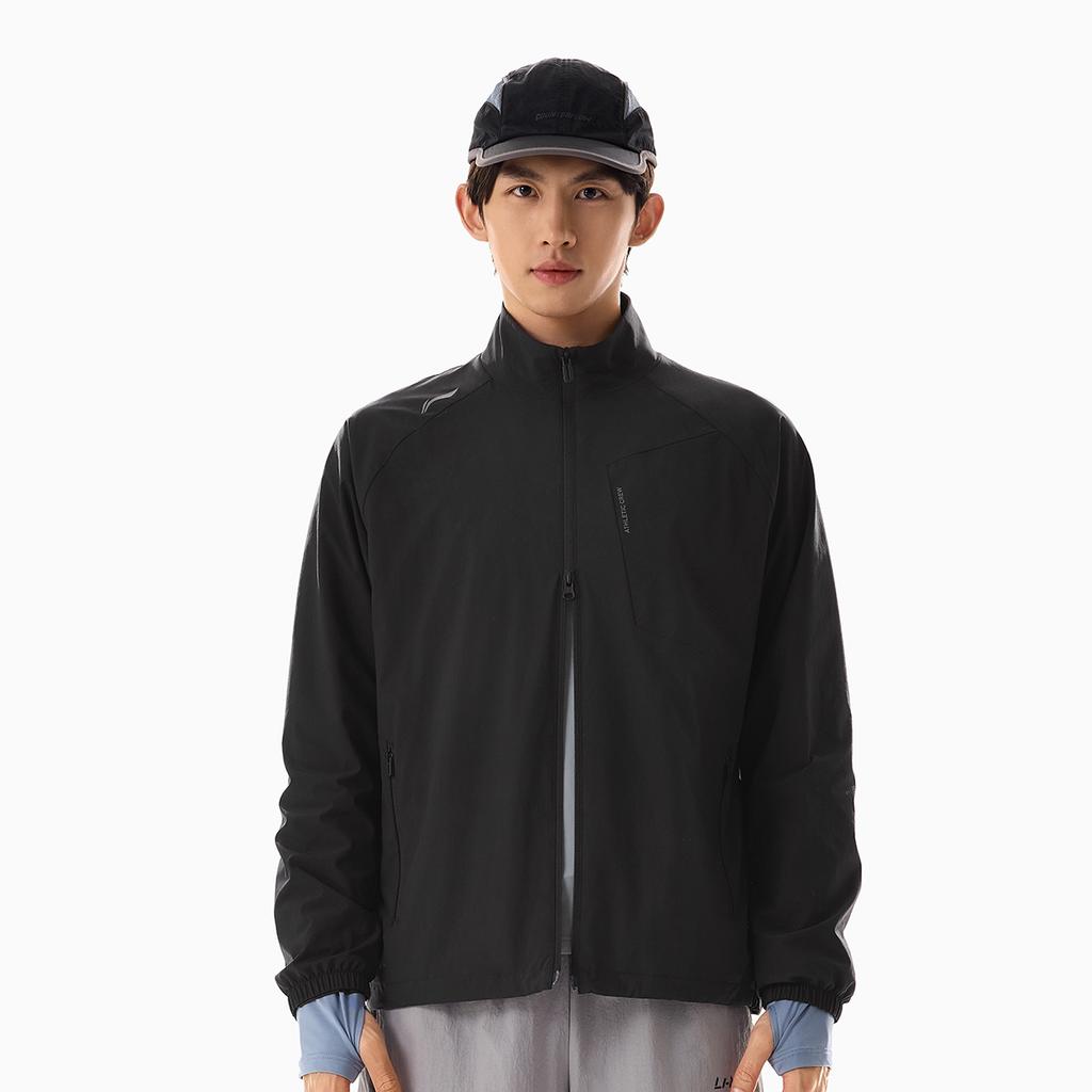 Li Ning Fitness Series Stand Collar Logo Windbreaker Men Outerwear AFDW719-1