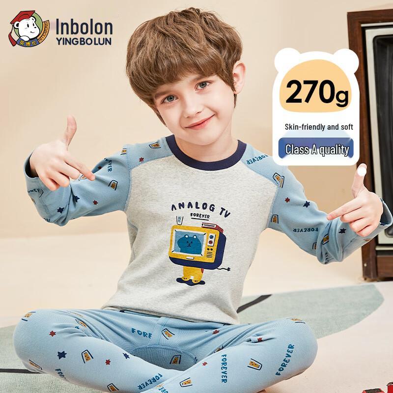 Yingbolun Boys  Pure Cotton Thermal Underwear Set 120