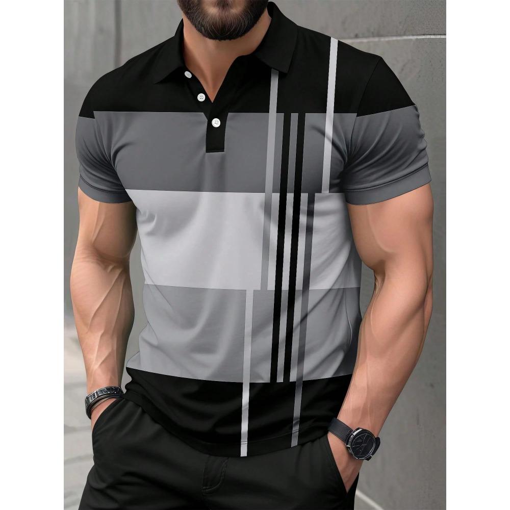 

Модная мужская футболка-поло больших размеров в стиле business casual с коротким рукавом S