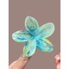 5pcs Women's Ombre Flower Hair Clips 8cm Plastic Hairpins, Elegant Bun Ponytail Accessories for Daily Party Vacation, Cute Hair Clamps