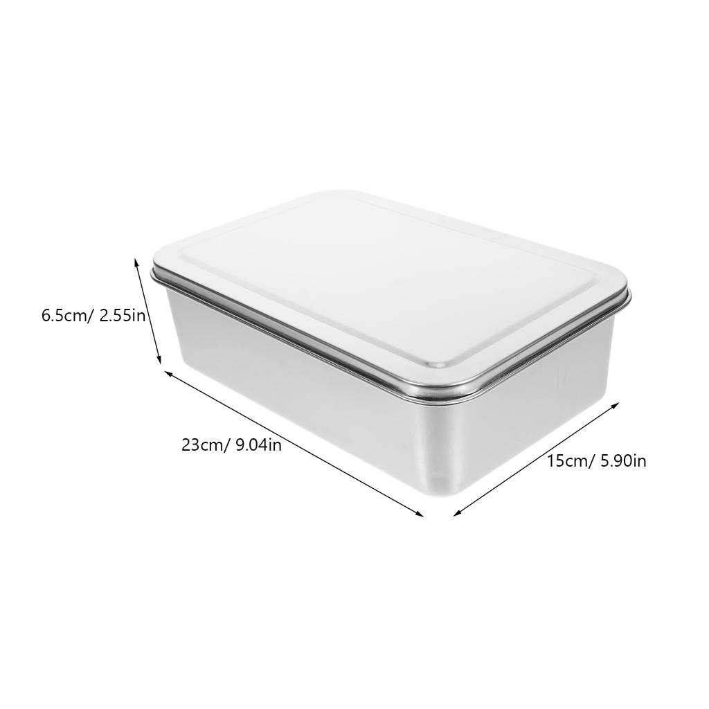 Cake Baking Box With Lid Rectangular Cake Tin Baking Tray With Lid Loaf Pan Dough Stainless Steel Bread Pans Lids Bakeware