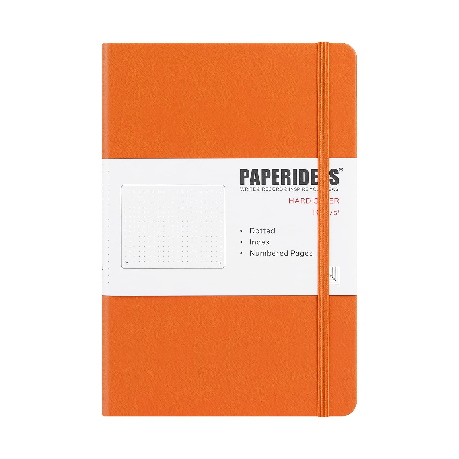

PAPERIDEAS Notebook, A5 Hardcover (Dot, Orange)