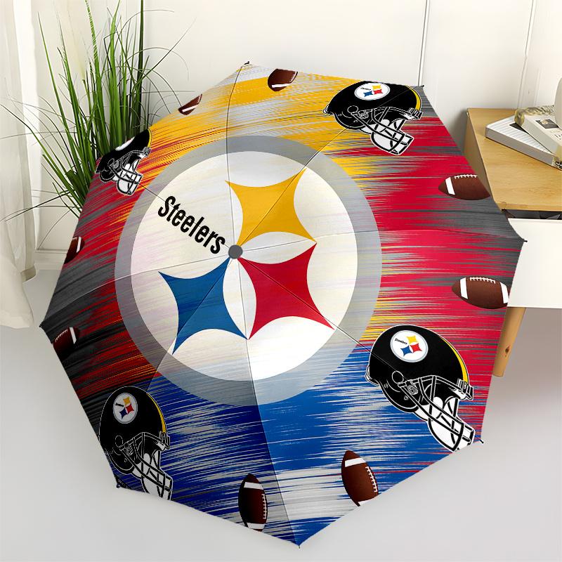 

Football, Steelers Automatic Opening and Closing Umbrella, Compact Travel Umbrella, Lightweight and Portable, Suitable for Beach Commuting B
