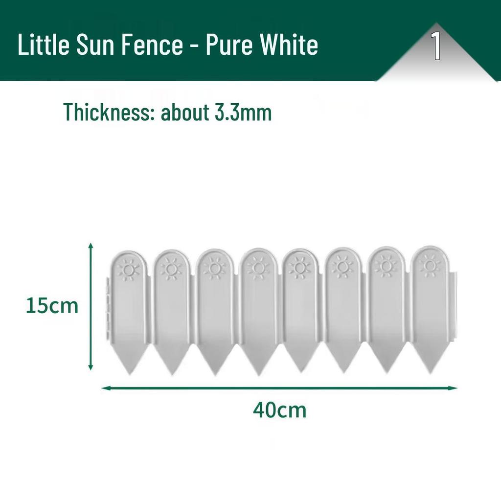 Country Style Plastic Garden Fence & Trellis - Flower Bed Enclosure and Picket Barrier