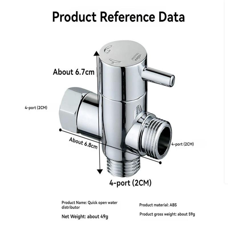 3 Way Shower Head Diverter Valve G1/2 Three Function Switch Adapter Connector Head faucet Bathroom Accessories 3 Way Shower Head