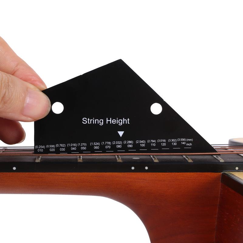 Stainless Steel Guitar Pick Ruler for Electric & Acoustic String Height and Spacing Measurement