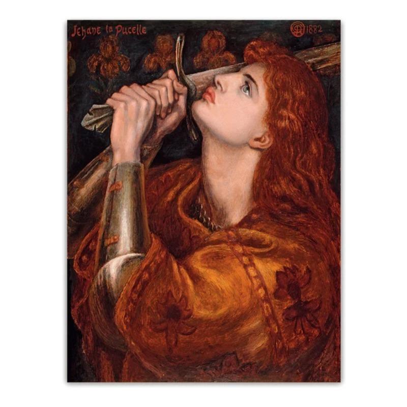Santa Giovanna d'Arco di John Everett Millais Riproduzione Poster Tela Olio Dipinto Vintage Opera d'Arte Immagini Arte Murale Arredamento Casa