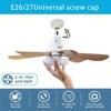 Home E26 E27 LED Ceiling Fan Light Wireless Remote Control with Stepless Dimming Night Lights Smart Fan for Room Office Study