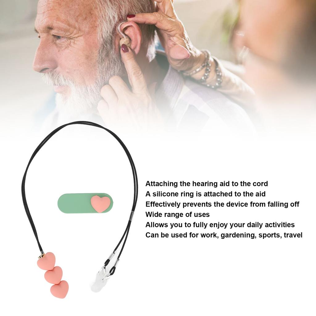 Hörgerätehalter Binauraler Verlustschutz Liebe Hörgeräte-Clips für Kinder Orange Pink
