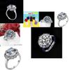 Fashionable 5 Carat High Carbon Moissanite Ring In Luxurious White Gold Tone For Women