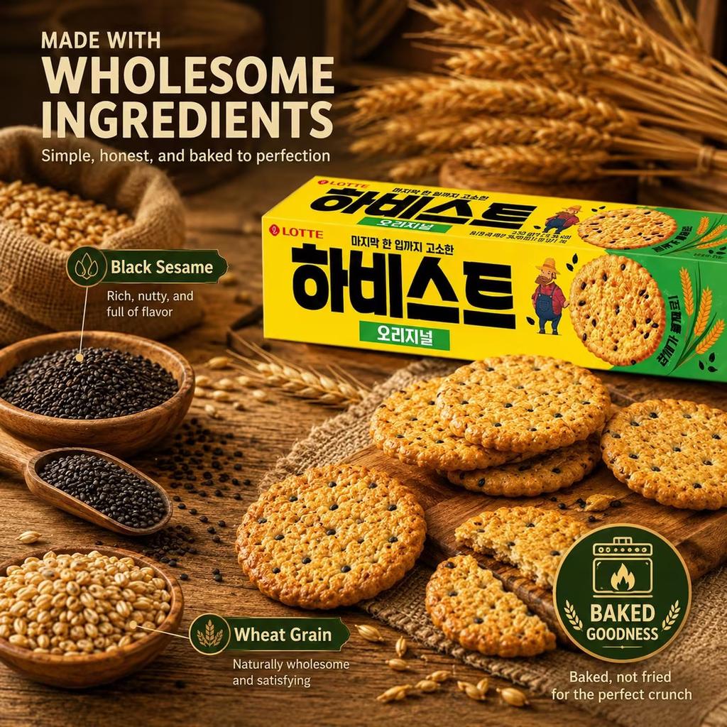 Lotte Harvest Zwarte Sesam Crackers 100g