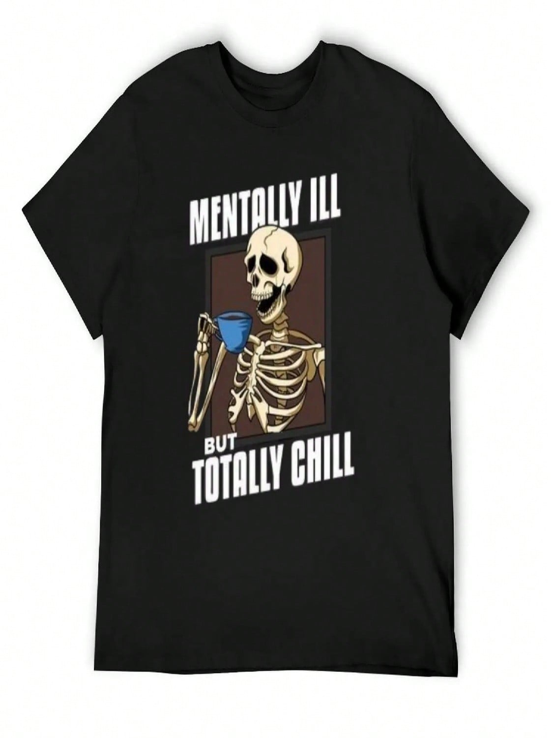 unisextally ILL But Totally CHILL T-Shirt Blue Archive Basketball Graphic Tees Funny Meme T-Shirts unisex Designer Clothes S разноцветный