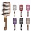 Premium Large Curved Hair Comb With Antistatic Boar Bristle For Effortless Styling
