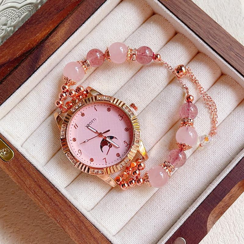 Crystal jewelry production Crystal watch Electronic watch Pull-out adjustable
