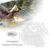 200PCS Oval Shape Fishing Bait Stopper Beads Transparent Bait Stopper Beads  Sea Fishing