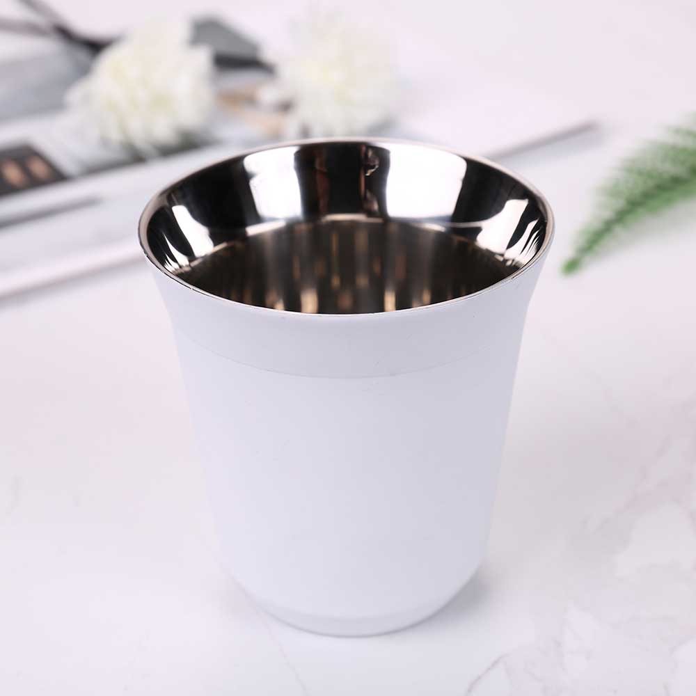 160ML 304 Espresso Tassen Edelstahl Kaffee Milch Wasser Trinken Frühstück Tassen Isolierte Doppel Wand Sicher Textur
