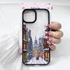 Merry Christmas Winter Street Snow Scene Winter Phone Case for Iphone 17 Air 16 Pro Max 15 14 13 Pro Plus 13 12 Mini 7 8 Covers