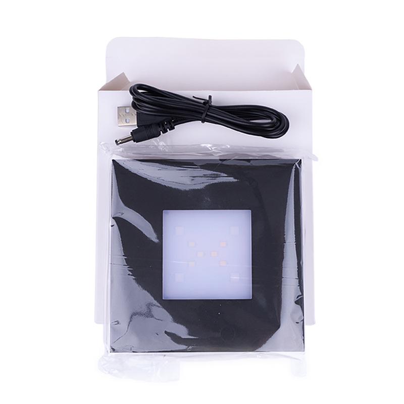 ABS 11x11 LED Crystal Lamp Holder, Multi-Mode Colorful Lighting with Warm White and White Light, Luminous Craft Base