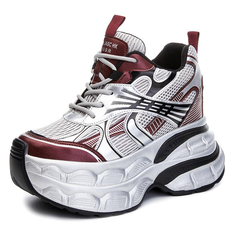 Inner Height Increase New Breathable Dad Shoes Platform Mesh Small Sports and Leisure Shoes A1