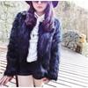 Womens Short Faux Fur Coat Long Sleeve Winter Warm Fluffy Jacket Daily Wear
