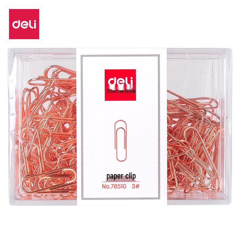 Deli 29mm Rose Gold Metal Paper Clips