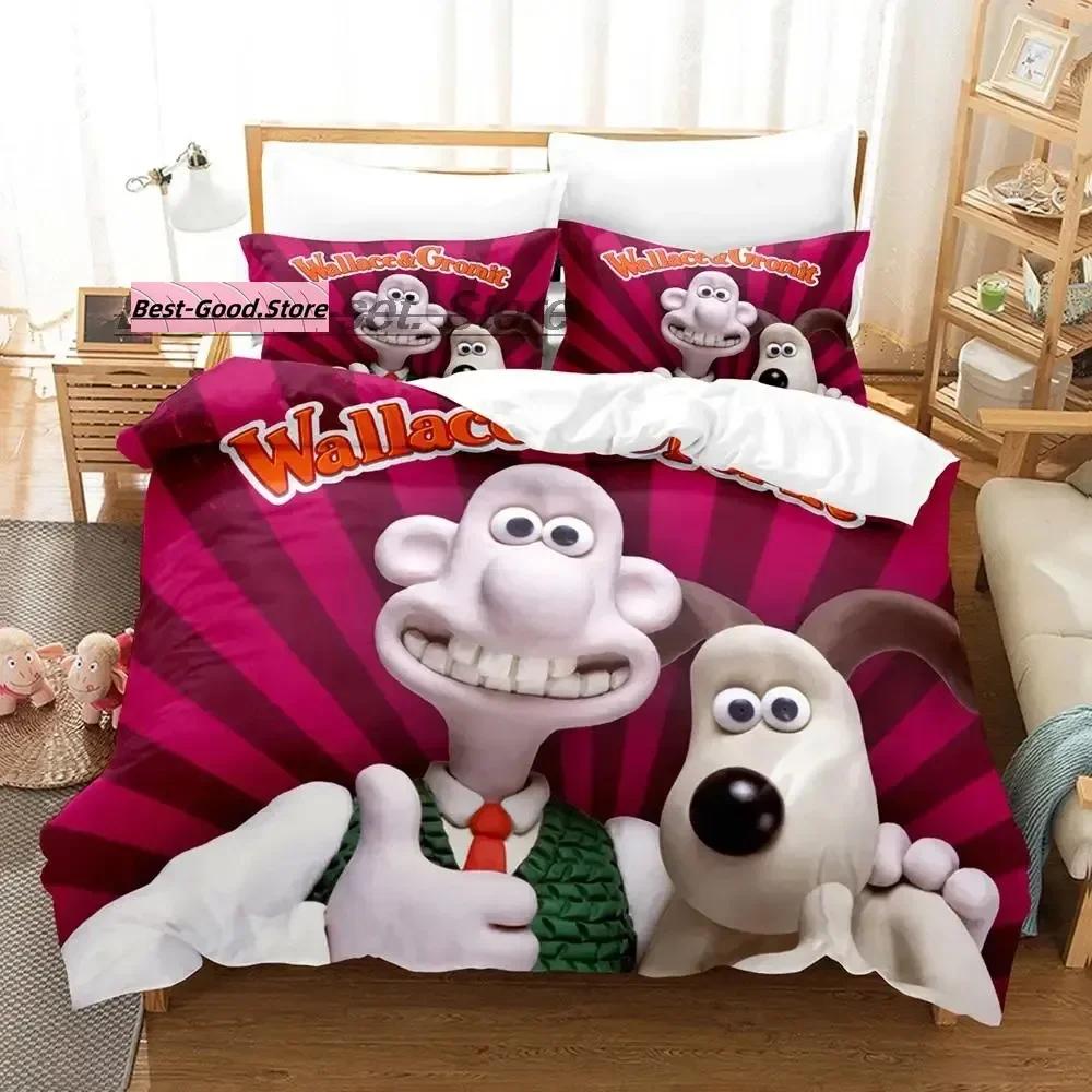 

Comforter Kawaii Gromit Bedding Set Single Twin Full Queen King Size Bed Set Aldult Kid Bedroom s Print Anime Bed Comforter (quilt)-EU Single(135*200cm)3pcs