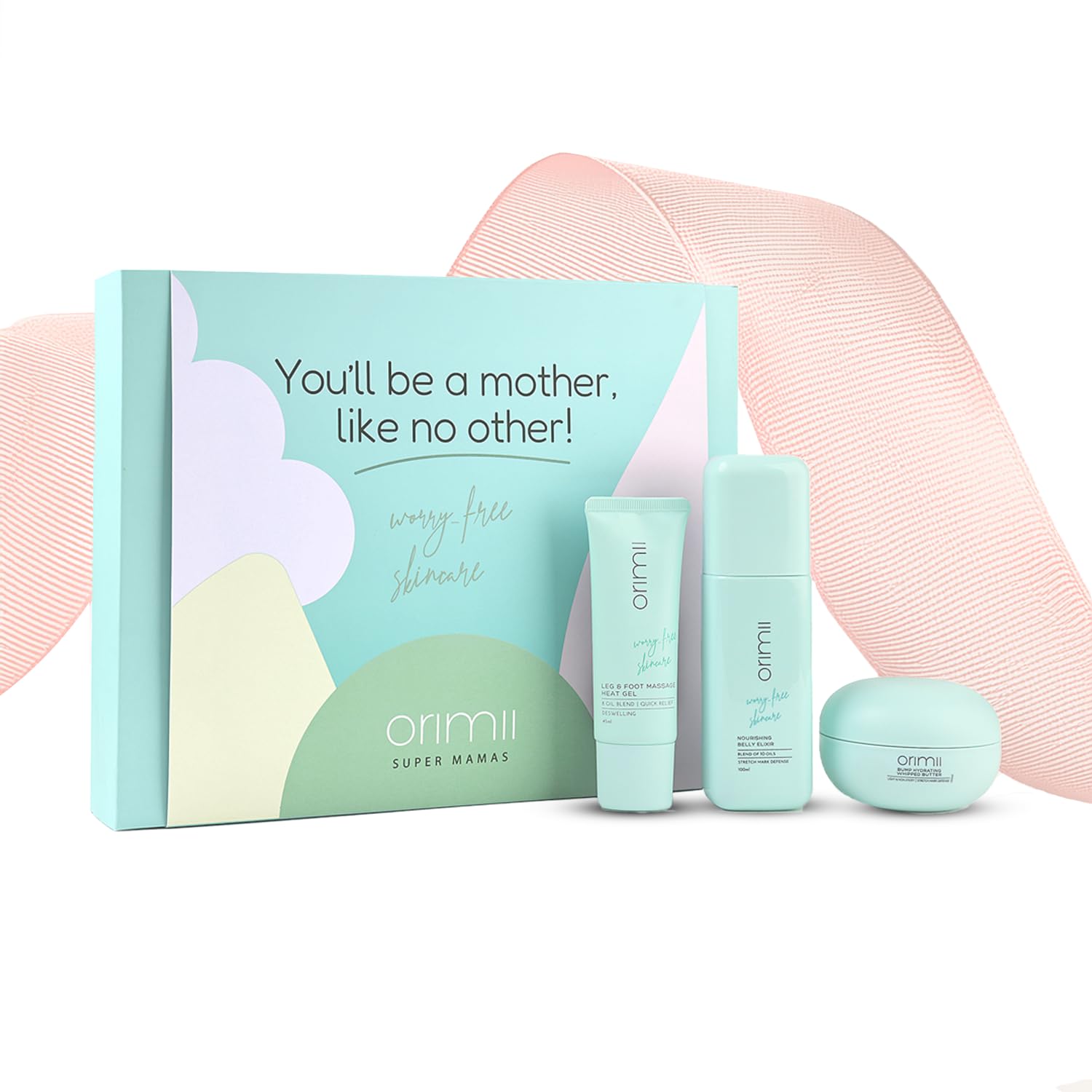 

Orimii Mother Like No Other Подарочный набор безопасного для беременности ухода за кожей с маслом для живота, эликсиром для живота и гелем для ног