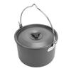 Large Capacity Aluminum Alloy Anti Stick Camping Hanging Pot, Multifunctional Portable   Cooking Soup Water with Lightweight Design for Road Tr